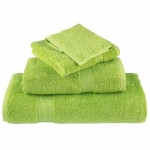 vidaXL Set de prosoape premium SOLUND, 8 piese, verde măr, 600 g/m² vidaXL Set de prosoape premium SOLUND, 8 piese, verde măr, 600 g/m²