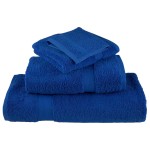 vidaXL Set de prosoape premium SOLUND, 6 piese, albastru, 600 g/m² vidaXL Set de prosoape premium SOLUND, 6 piese, albastru, 600 g/m²