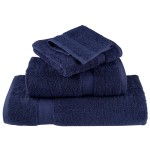 vidaXL Set de prosoape premium SOLUND, 6 piese, bleumarin, 600 g/m² vidaXL Set de prosoape premium SOLUND, 6 piese, bleumarin, 600 g/m²
