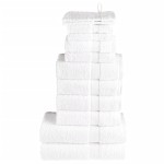 vidaXL Set de prosoape premium SOLUND, 12 piese, alb, 600 g/m² vidaXL Set de prosoape premium SOLUND, 12 piese, alb, 600 g/m²