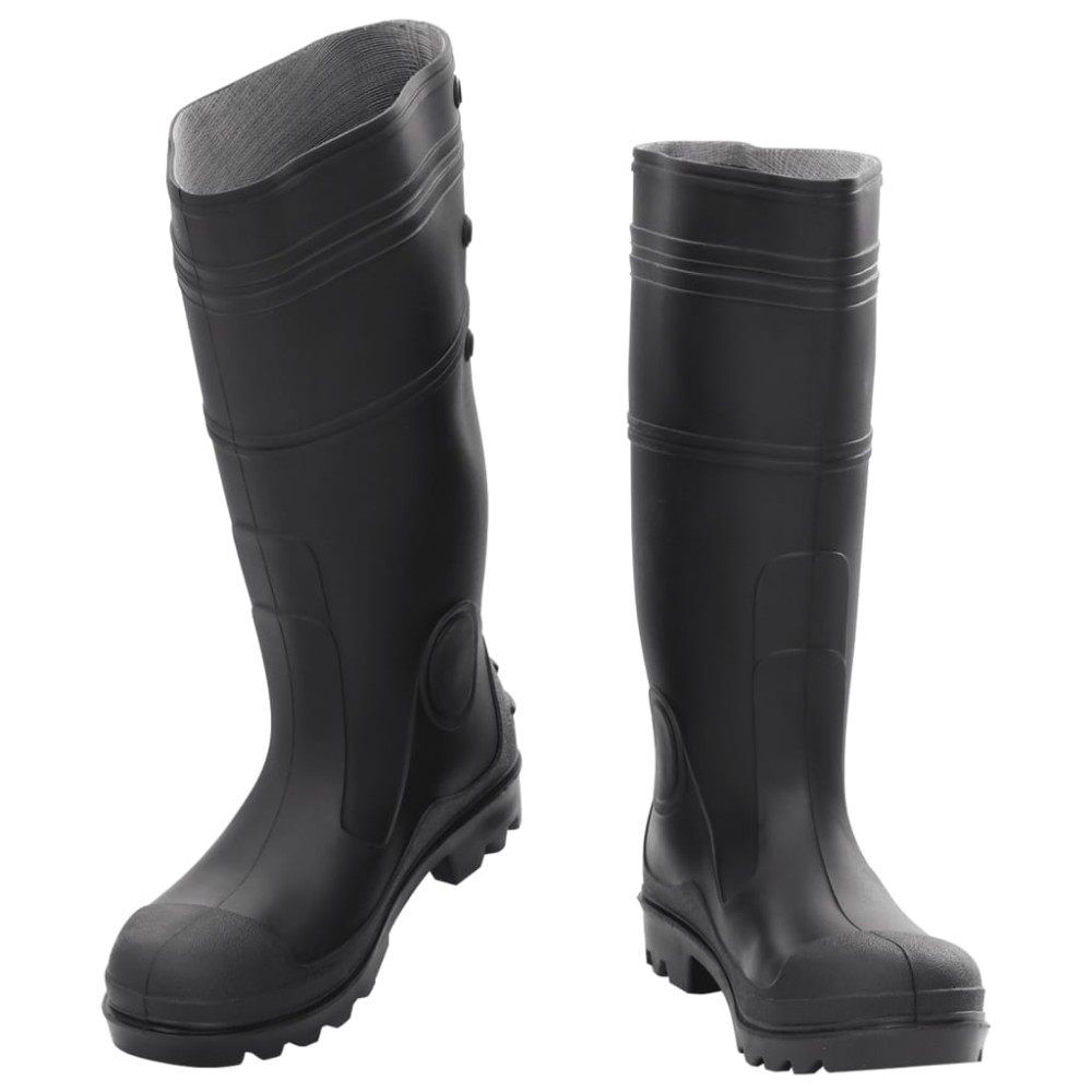vidaXL Cizme de ploaie, negru, PVC, mărime 38