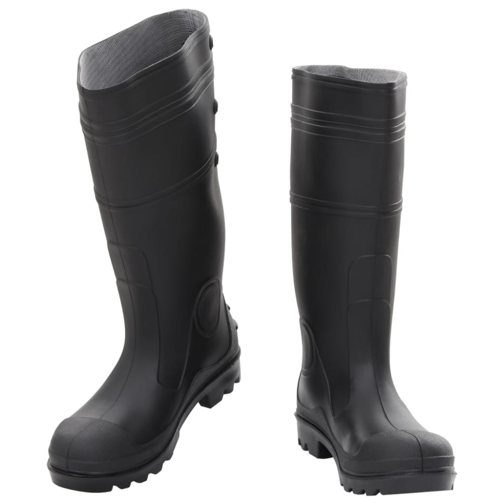 vidaXL Cizme de ploaie, negru, PVC, mărime 39