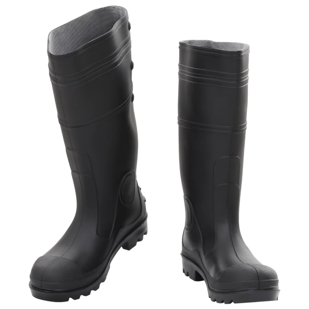 vidaXL Cizme de ploaie, negru, PVC, mărime 40