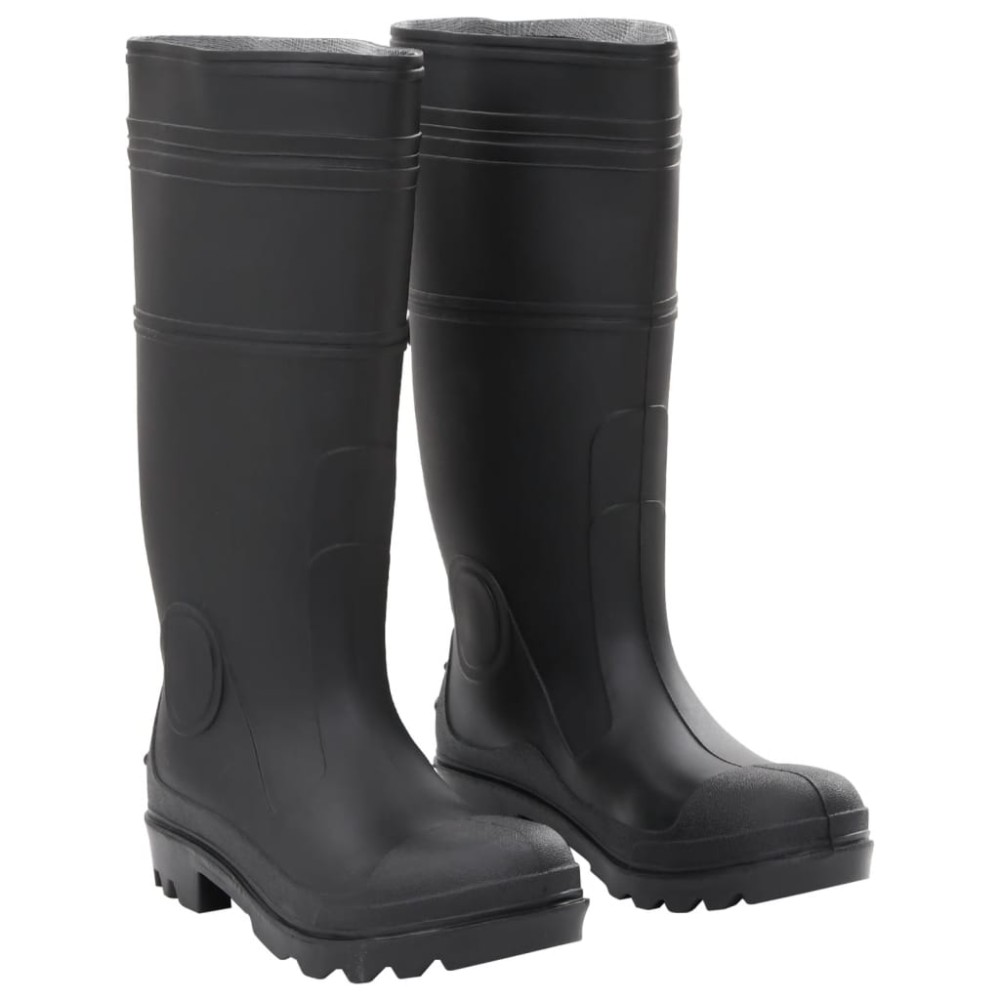 vidaXL Cizme de ploaie, negru, PVC, mărime 40