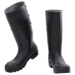 vidaXL Cizme de ploaie, negru, PVC, mărime 42 vidaXL Cizme de ploaie, negru, PVC, mărime 42