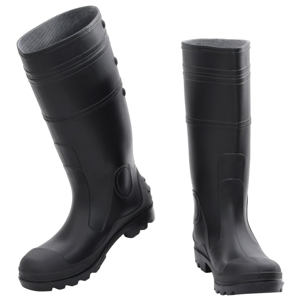 vidaXL Cizme de ploaie, negru, PVC, mărime 43