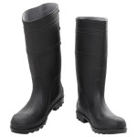 vidaXL Cizme de ploaie, negru, PVC, mărime 45 vidaXL Cizme de ploaie, negru, PVC, mărime 45