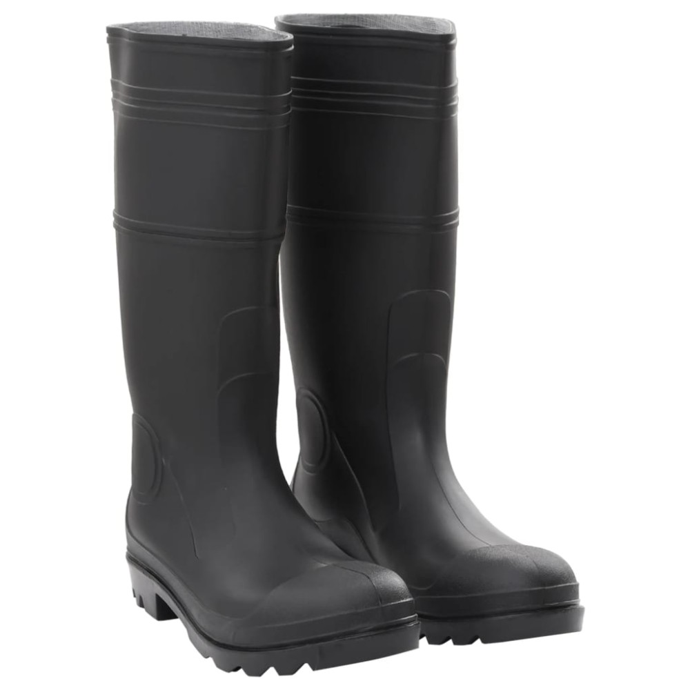 vidaXL Cizme de ploaie, negru, PVC, mărime 46