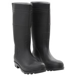 vidaXL Cizme de ploaie, negru, PVC, mărime 46 vidaXL Cizme de ploaie, negru, PVC, mărime 46