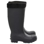 vidaXL Cizme de ploaie cu șosete detașabile, negru, mărime 39, PVC vidaXL Cizme de ploaie cu șosete detașabile, negru, mărime 39, PVC