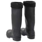 vidaXL Cizme de ploaie cu șosete detașabile, negru, mărime 39, PVC vidaXL Cizme de ploaie cu șosete detașabile, negru, mărime 39, PVC