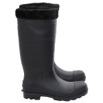 vidaXL Cizme de ploaie cu șosete detașabile, negru, mărime 41, PVC vidaXL Cizme de ploaie cu șosete detașabile, negru, mărime 41, PVC