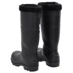 vidaXL Cizme de ploaie cu șosete detașabile, negru, mărime 41, PVC vidaXL Cizme de ploaie cu șosete detașabile, negru, mărime 41, PVC