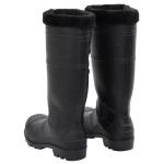 vidaXL Cizme de ploaie cu șosete detașabile, negru, mărime 43, PVC vidaXL Cizme de ploaie cu șosete detașabile, negru, mărime 43, PVC