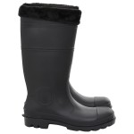vidaXL Cizme de ploaie cu șosete detașabile, negru, mărime 44, PVC vidaXL Cizme de ploaie cu șosete detașabile, negru, mărime 44, PVC