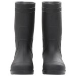 vidaXL Cizme de ploaie, mărime 38, negru, PVC vidaXL Cizme de ploaie, mărime 38, negru, PVC