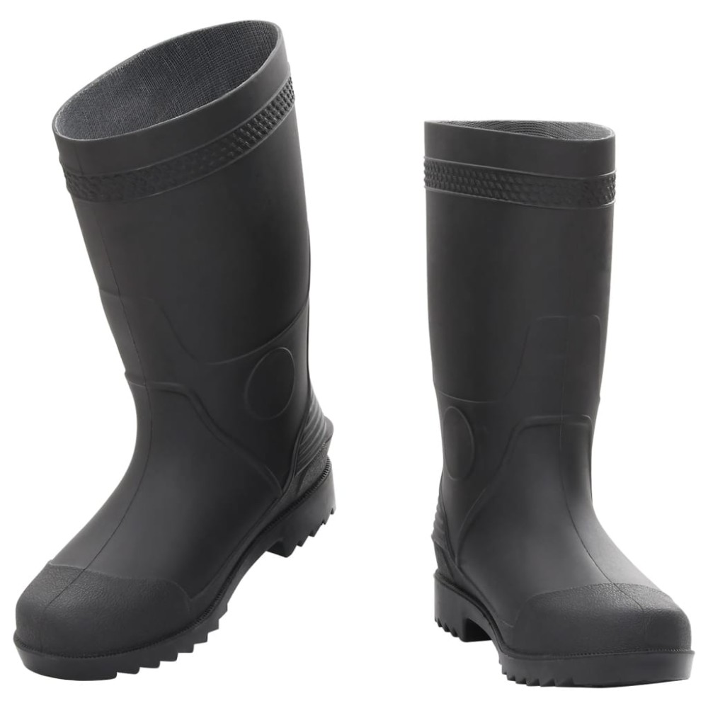 vidaXL Cizme de ploaie, negru, PVC, mărime 39