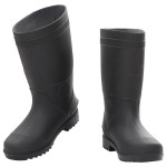 vidaXL Cizme de ploaie, negru, PVC, mărime 39 vidaXL Cizme de ploaie, negru, PVC, mărime 39