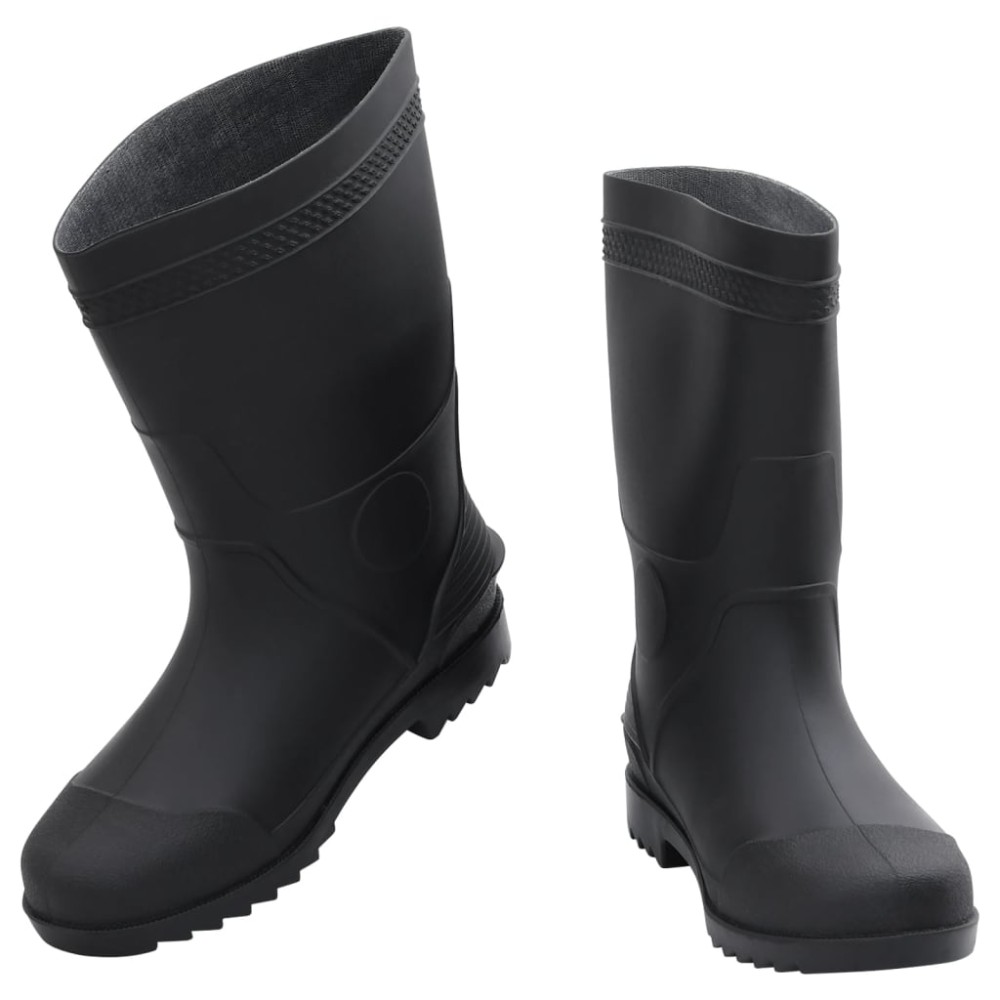 vidaXL Cizme de ploaie, negru, PVC, mărime 43