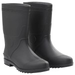 vidaXL Cizme de ploaie, negru, PVC, mărime 44 vidaXL Cizme de ploaie, negru, PVC, mărime 44