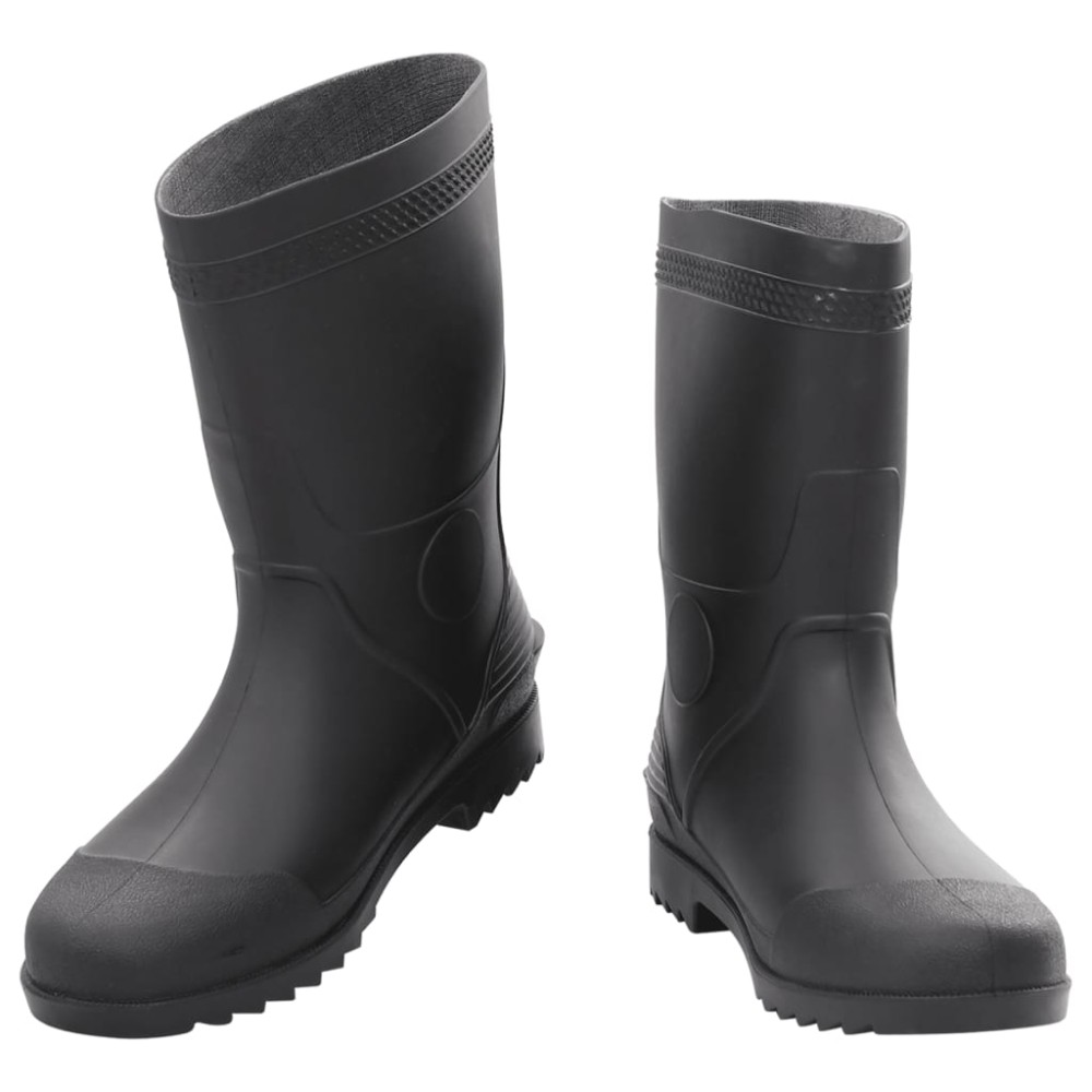 vidaXL Cizme de ploaie, negru, PVC, mărime 45