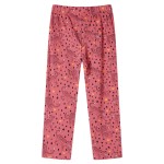 Pijamale pentru copii cu mâneci lungi roz fanat 140