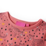 Pijamale pentru copii cu mâneci lungi roz fanat 140