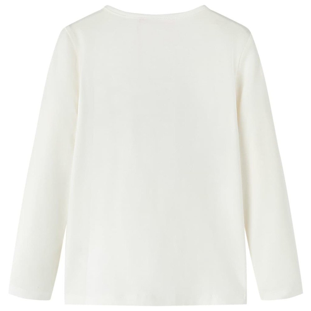 Tricou pentru copii cu mâneci lungi, ecru 104