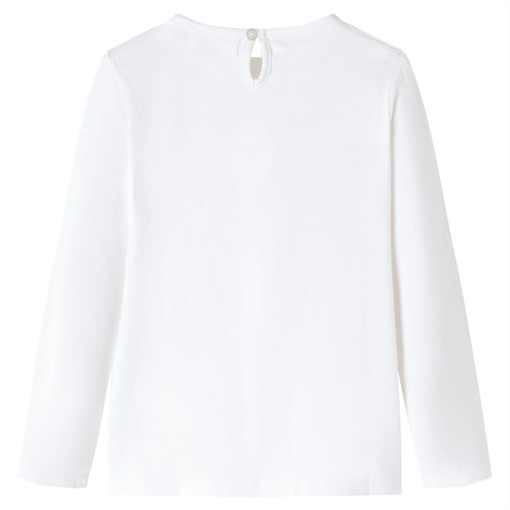 Tricou pentru copii cu mâneci lungi, ecru, 128