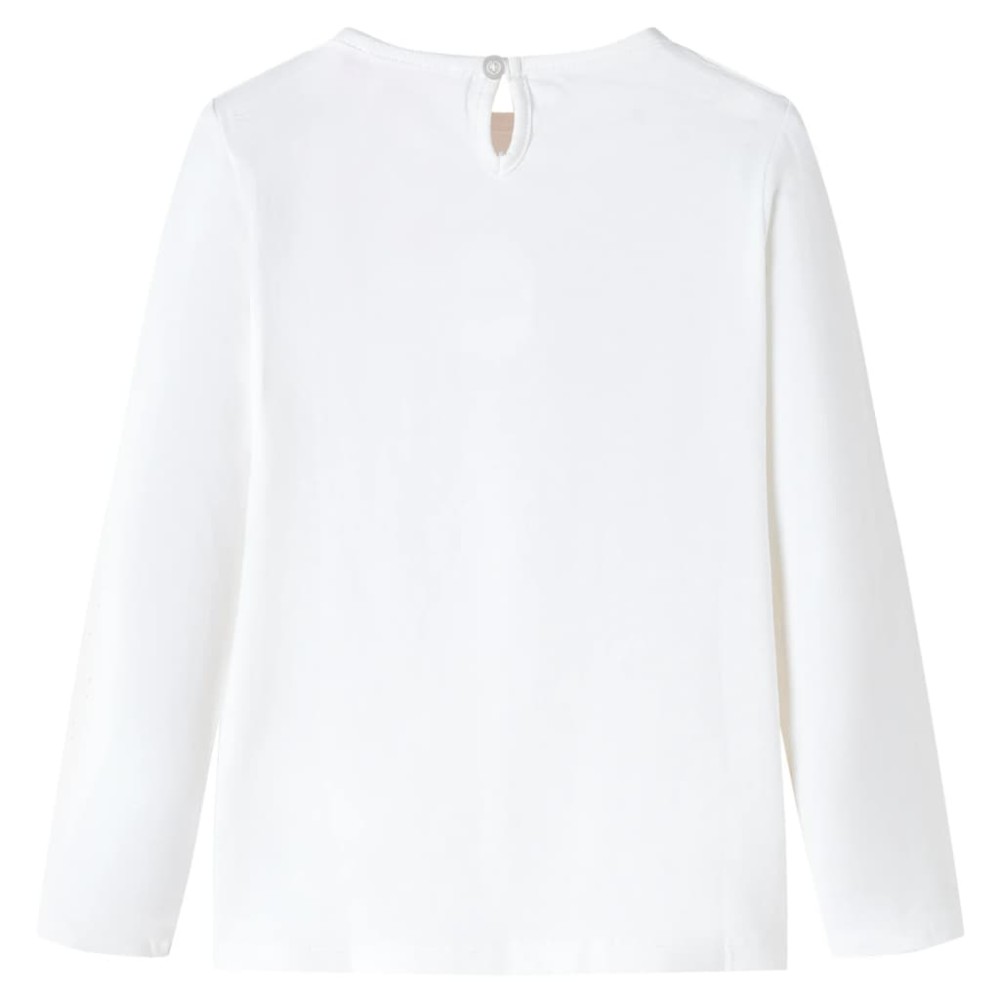 Tricou pentru copii cu mâneci lungi, ecru, 140