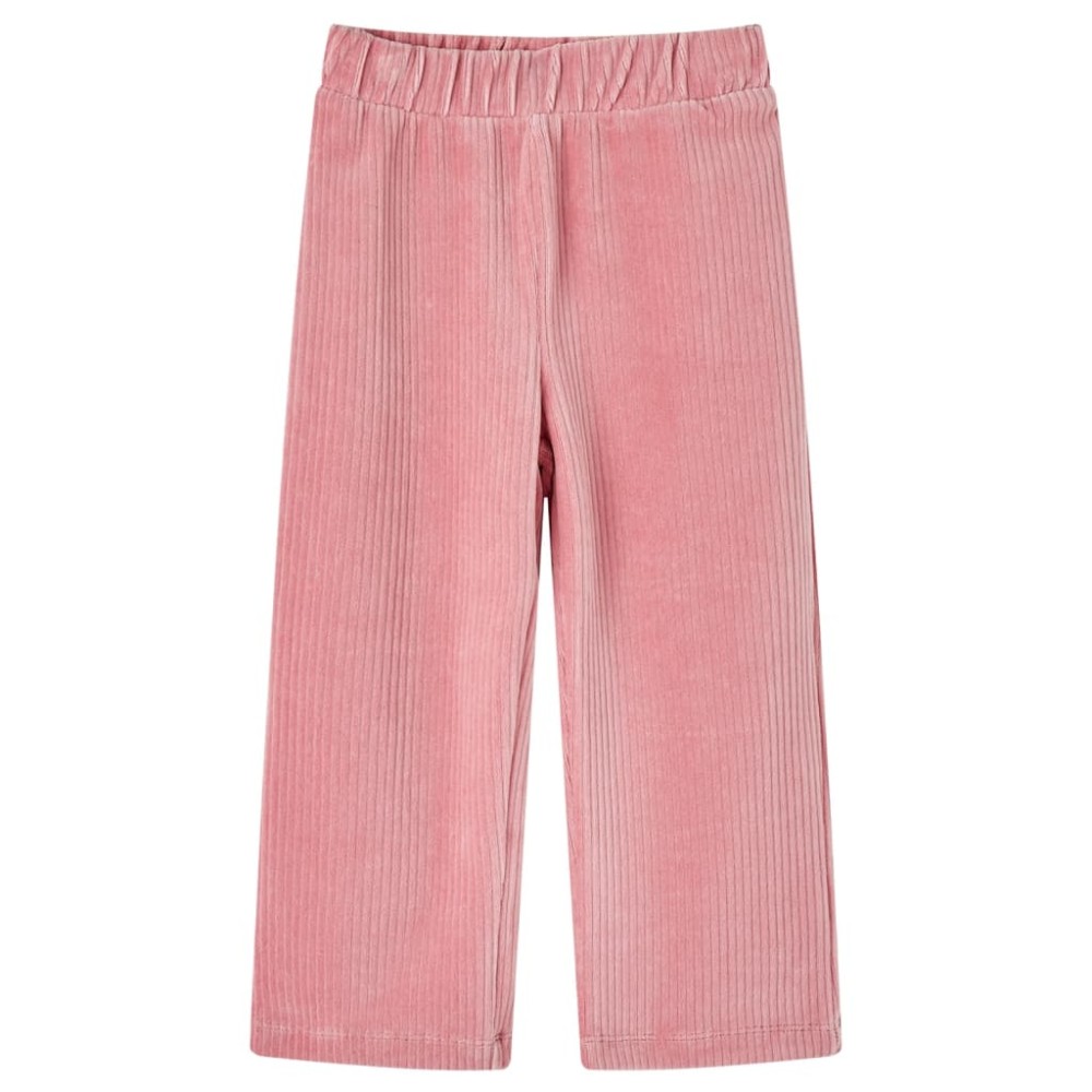 Pantaloni de copii din velur, roz, 92