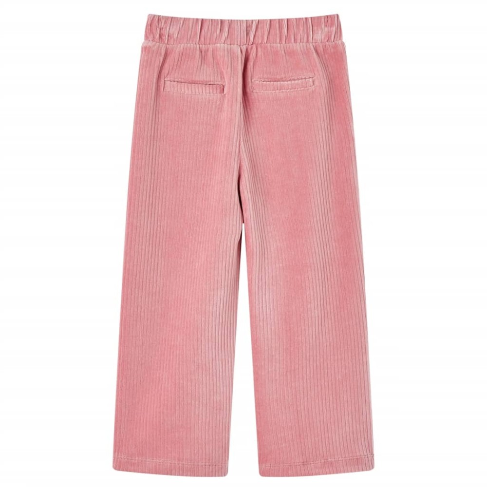 Pantaloni de copii din velur, roz, 128