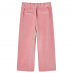 Pantaloni de copii din velur, roz, 128