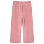 Pantaloni de copii din velur, roz, 128
