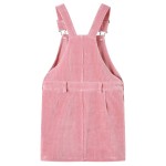 Rochie salopetă pentru copii, velur, roz deschis, 92 Rochie salopetă pentru copii, velur, roz deschis, 92