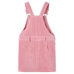 Rochie salopetă pentru copii, velur, roz deschis, 104 Rochie salopetă pentru copii, velur, roz deschis, 104