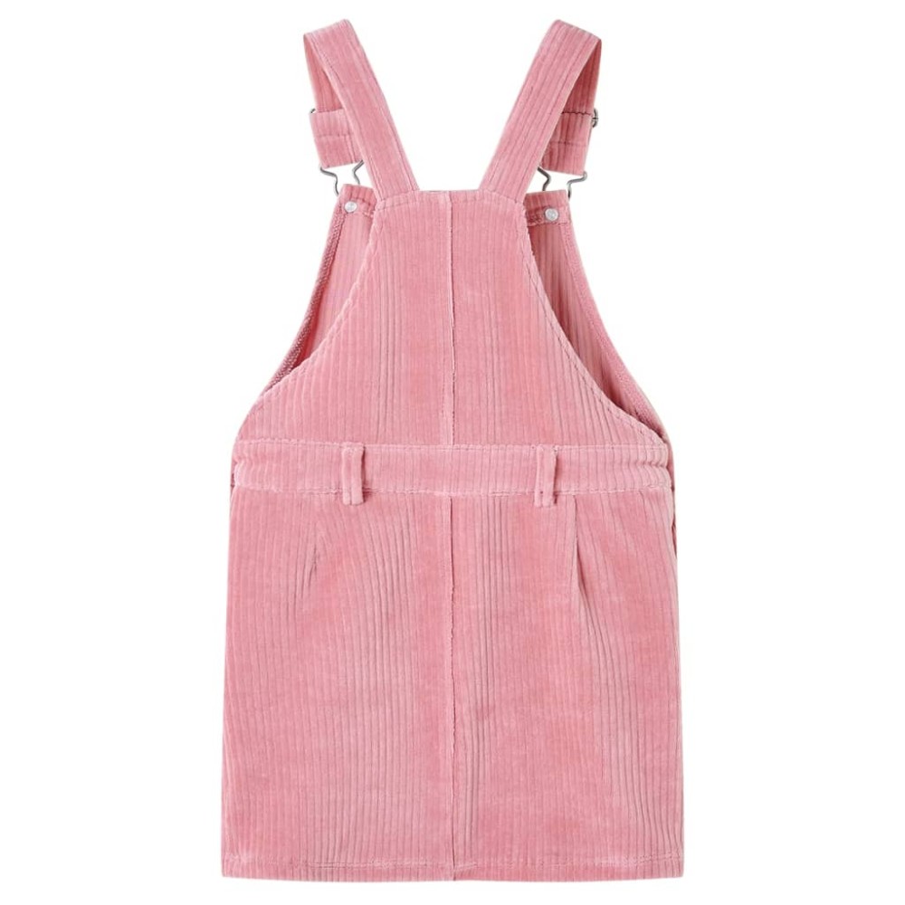 Rochie salopetă pentru copii, velur, roz deschis, 128