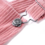 Rochie salopetă pentru copii, velur, roz deschis, 128 Rochie salopetă pentru copii, velur, roz deschis, 128