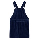 Rochie salopetă pentru copii, velur, bleumarin, 104 Rochie salopetă pentru copii, velur, bleumarin, 104