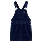 Rochie salopetă pentru copii, velur, bleumarin, 104 Rochie salopetă pentru copii, velur, bleumarin, 104