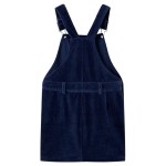 Rochie salopetă pentru copii, velur, bleumarin, 116 Rochie salopetă pentru copii, velur, bleumarin, 116