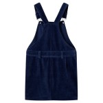 Rochie salopetă pentru copii, velur, bleumarin, 128 Rochie salopetă pentru copii, velur, bleumarin, 128