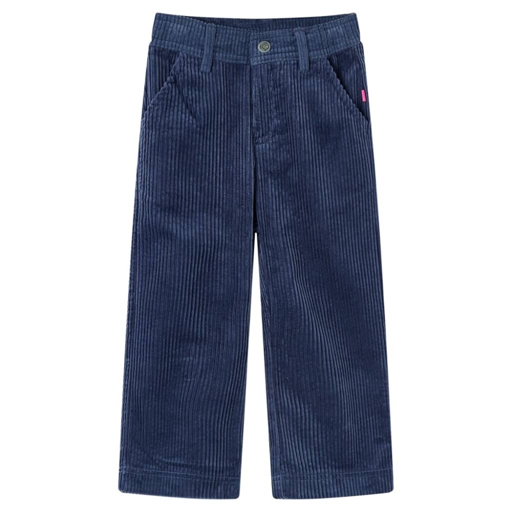 Pantaloni de copii din velur, bleumarin, 92