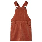 Rochie salopetă pentru copii, velur, coniac, 116 Rochie salopetă pentru copii, velur, coniac, 116