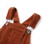 Rochie salopetă pentru copii, velur, coniac, 128 Rochie salopetă pentru copii, velur, coniac, 128