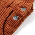 Rochie salopetă pentru copii, velur, coniac, 128 Rochie salopetă pentru copii, velur, coniac, 128