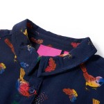 Rochie pentru copii cu mâneci lungi, bleumarin, 128 Rochie pentru copii cu mâneci lungi, bleumarin, 128