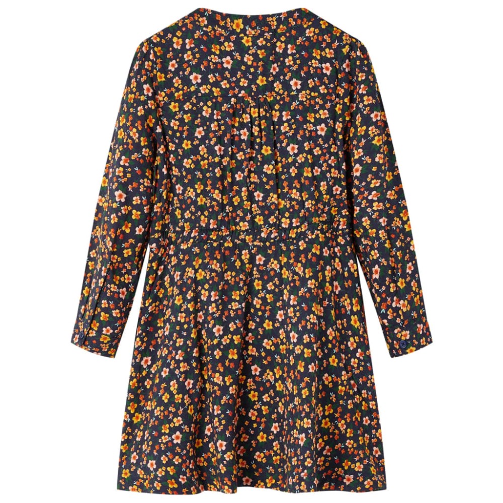 Rochie pentru copii cu mâneci lungi, bleumarin, 128