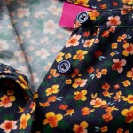 Cămașă pentru copii cu guler tip bandă, bleumarin 140