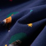 Rochie de copii cu mâneci lungi și șnur bleumarin 116